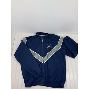 USAF Air Force Windbreaker Jacket Size Large Long